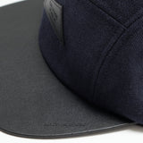 Leather Comfort Hat in Navy