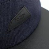 Leather Comfort Hat in Navy