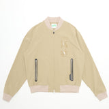Wind Bomber Jacket in Beige