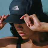 Leather Comfort Hat in Navy