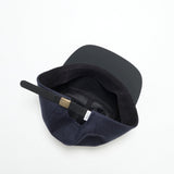 Leather Comfort Hat in Navy