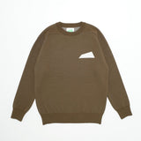 Rainfall Knit Crew Logo in Olive