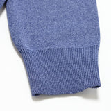 Rainfall Knit Crew Stamp in Blue