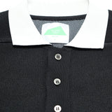 Rainfall Knit Polo in Black