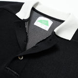 Rainfall Knit Polo in Black